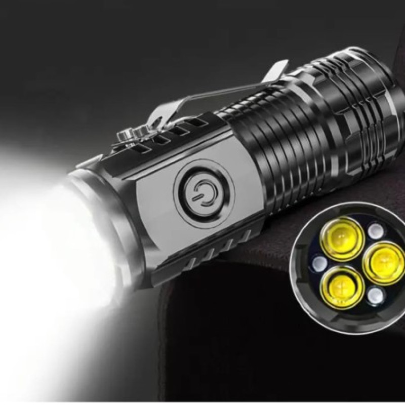 01 Stainless Steel Mini ultra strong LED flashlight